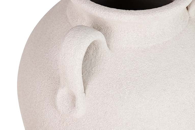 Vaso de cerâmica branca 35x35x40 cm