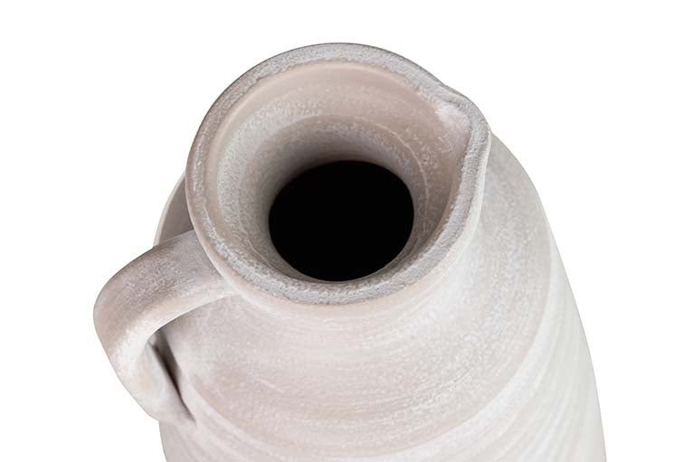 18x18x50 cm vaso cerâmico cinza