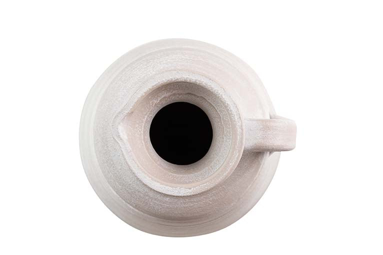 18x18x50 cm vaso cerâmico cinza