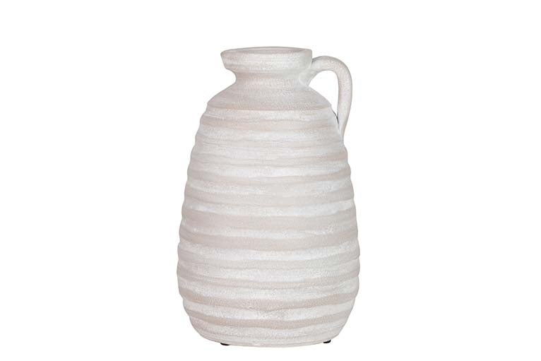 18x18x30 cm graue Keramikvase