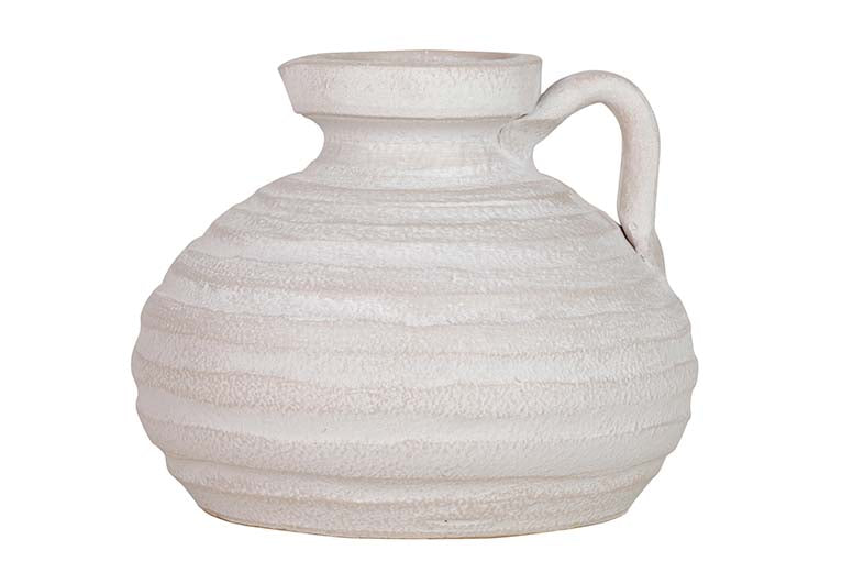 Vaso de cerâmica cinza 19x19x15 cm