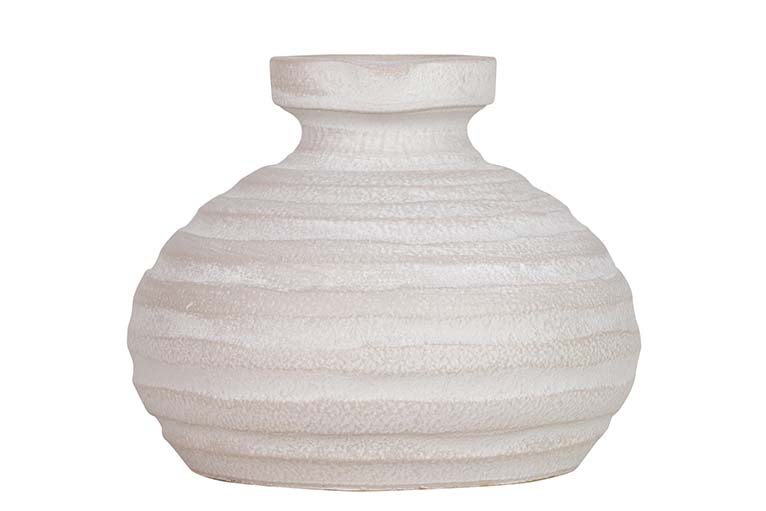 Vaso de cerâmica cinza 19x19x15 cm