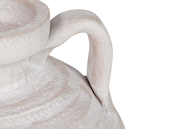 Vaso de cerâmica cinza 19x19x15 cm