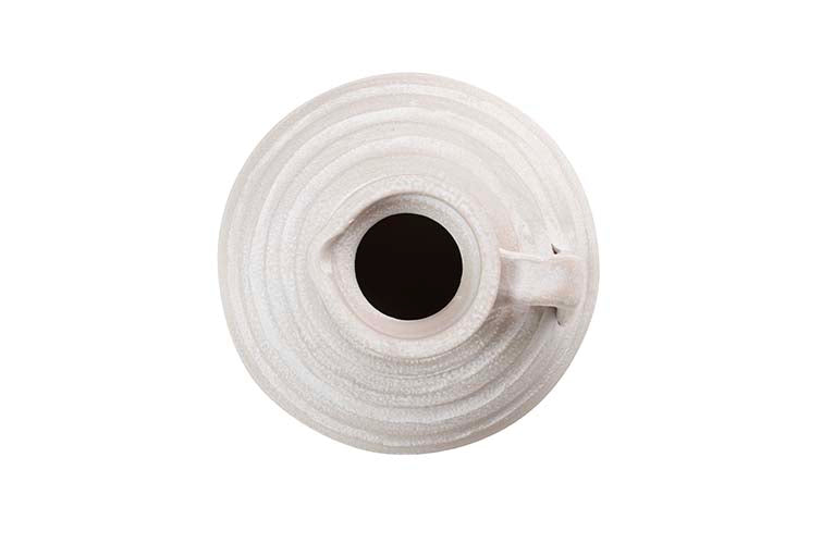 Vaso de cerâmica cinza 19x19x15 cm