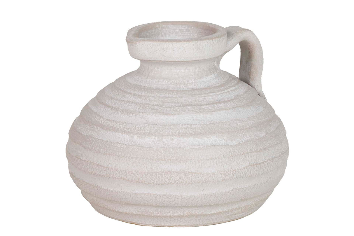 Vaso de cerâmica cinza 19x19x15 cm