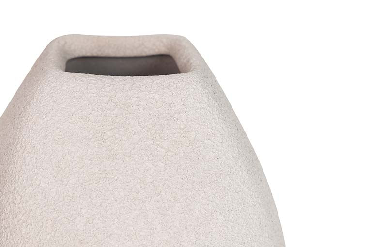 Florero in ceramica grigia 16x16x30 cm