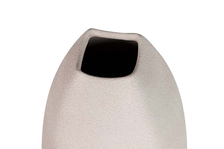 Florero in ceramica grigia 20x20x60 cm