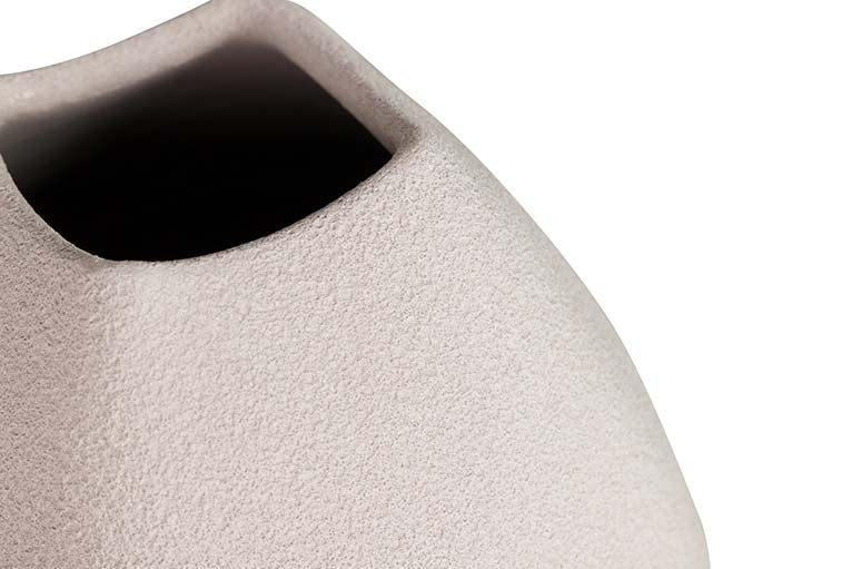 Florero in ceramica grigia 20x20x60 cm