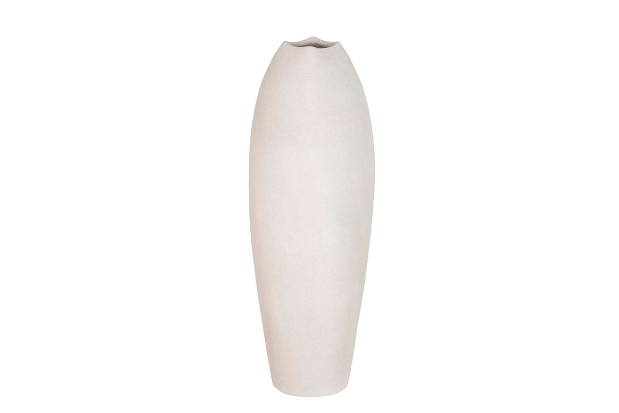 Florero in ceramica grigia 20x20x60 cm