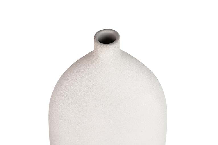 Florero in ceramica grigia 24x10x55 cm