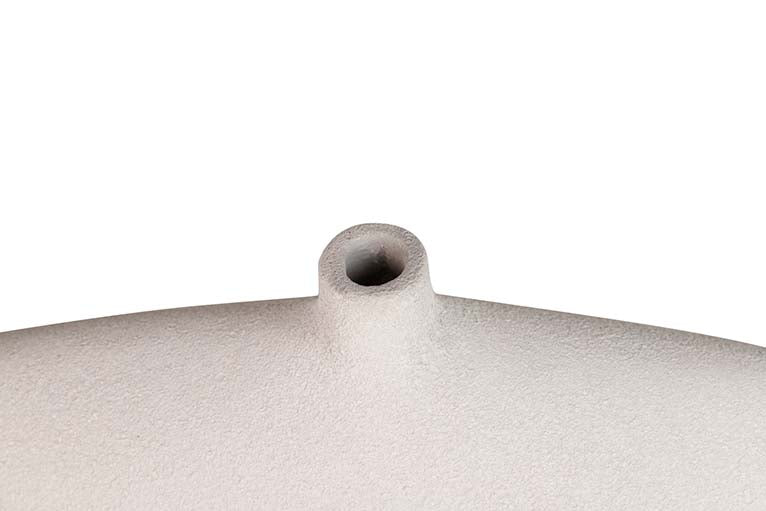 Florero in ceramica grigia 24x20x20 cm