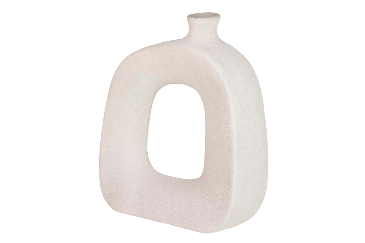 Florero in ceramica grigia 41x11x40 cm