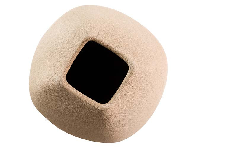 Braune Keramikvase 20x20x60 cm