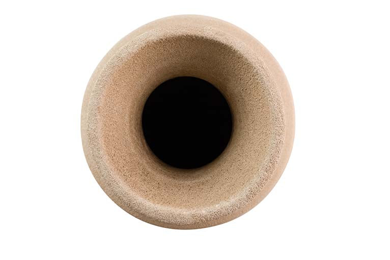 Braune Keramikvase 25x25x60 cm