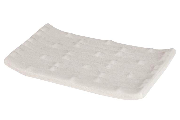 Centro de cerâmica bege 39x24x6 cm