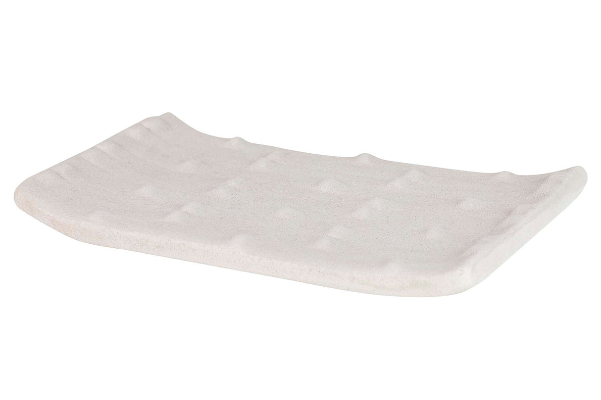 Centro de cerâmica bege 39x24x6 cm