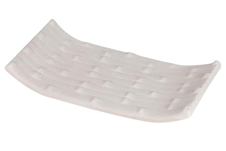 Centro de cerâmica bege 44x24x6 cm