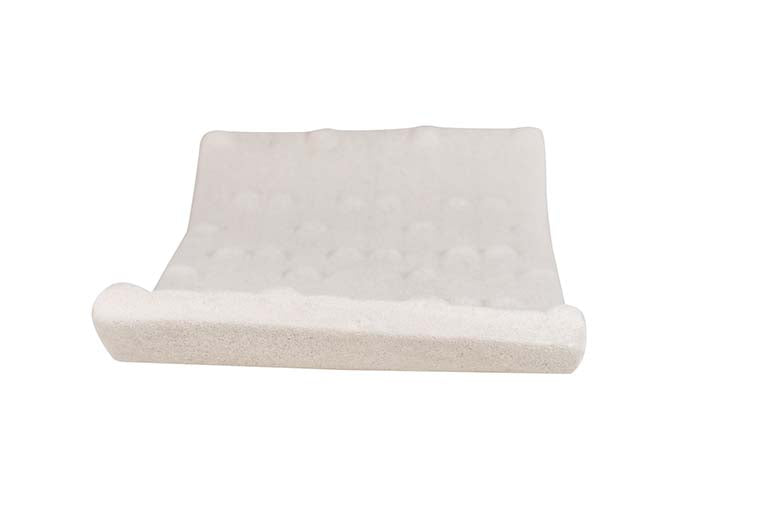 Centro de cerâmica bege 44x24x6 cm