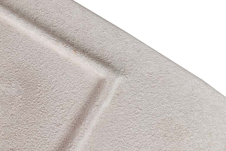 Centro de cerâmica bege 44x24x6 cm