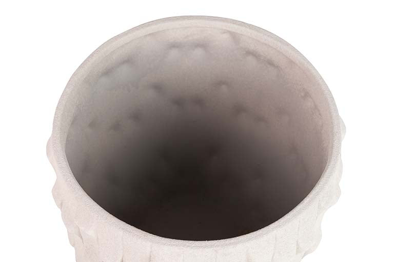 Maceter en céramique beige 32x32x26 cm