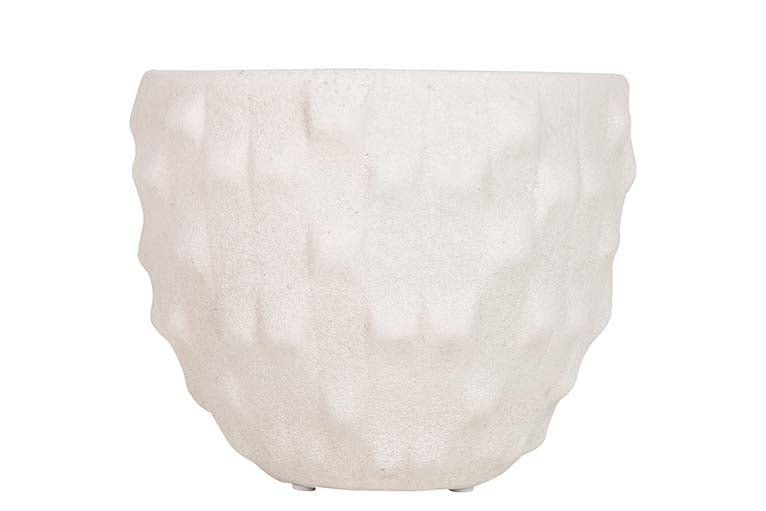 Beige Keramik Maceter 20x20x18 cm