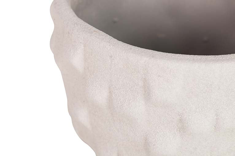 Beige Keramik Maceter 20x20x18 cm