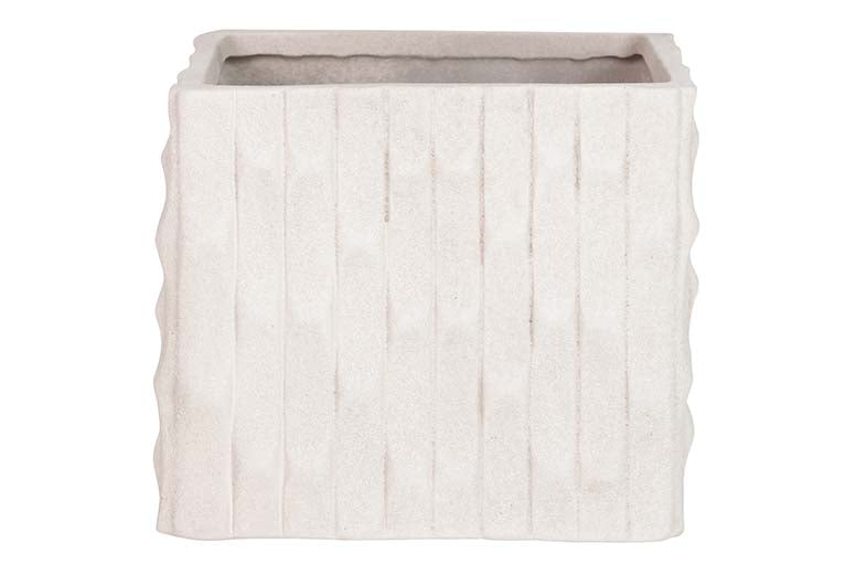 Beige Keramik Macetero 24x24x20 cm