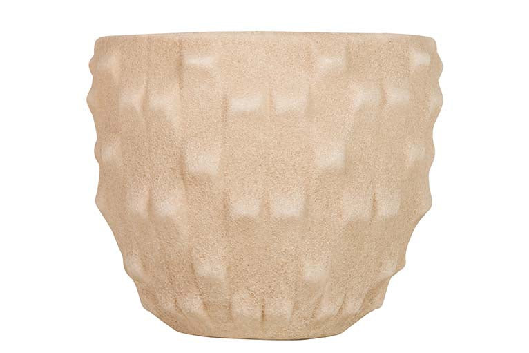 Pot en céramique brun 26x26x23 cm