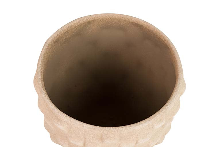 Pot en céramique brun 26x26x23 cm