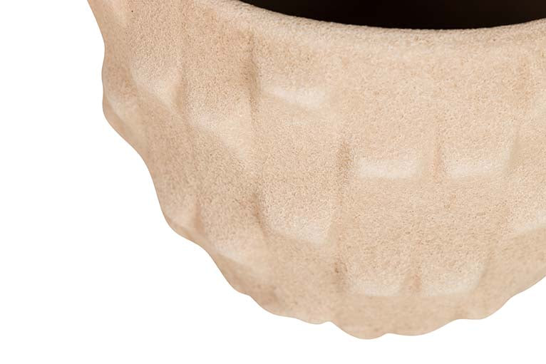 Pot en céramique brun 26x26x23 cm