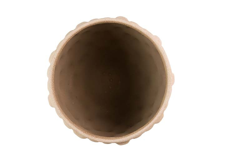 Pot en céramique brun 26x26x23 cm