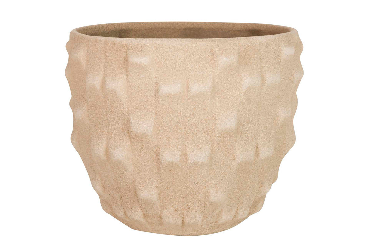 Pot en céramique brun 26x26x23 cm