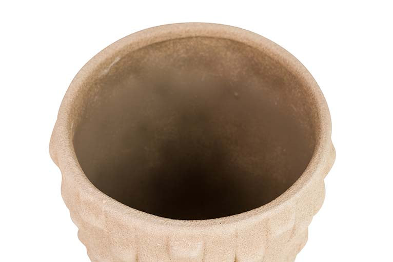 Maceter en céramique brun 20x20x18 cm