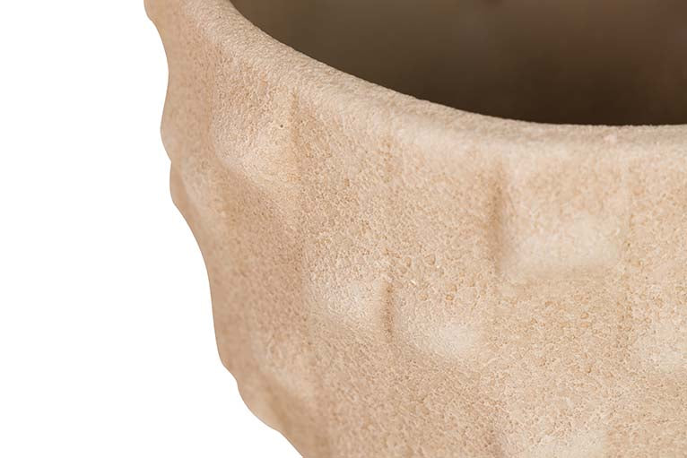 Maceter en céramique brun 20x20x18 cm