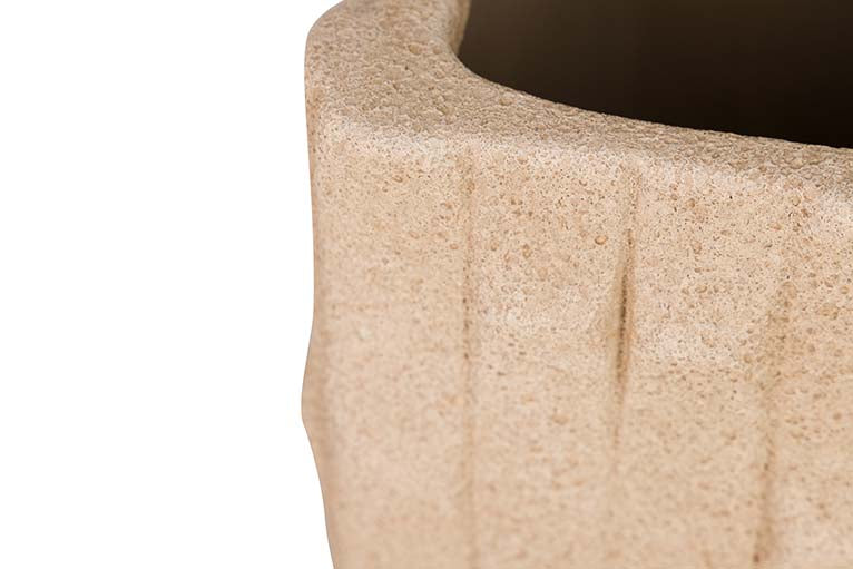 Pot en céramique brun 24x24x20 cm