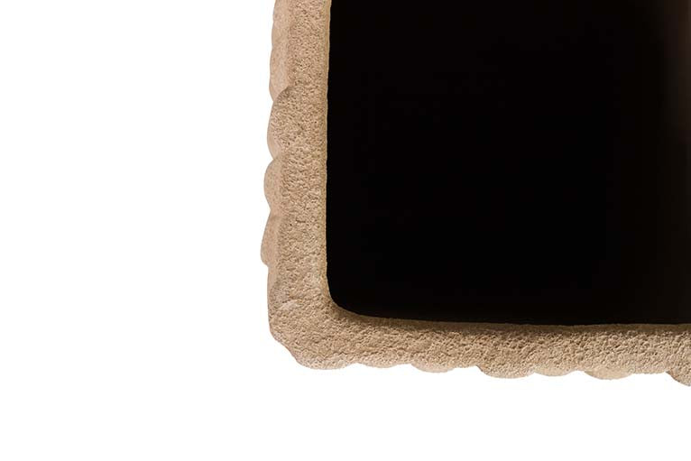 Brauner Keramik Florer 15x15x31 cm