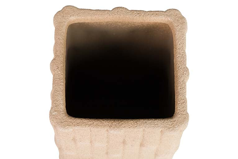 Brauner Keramik Florer 15x15x31 cm