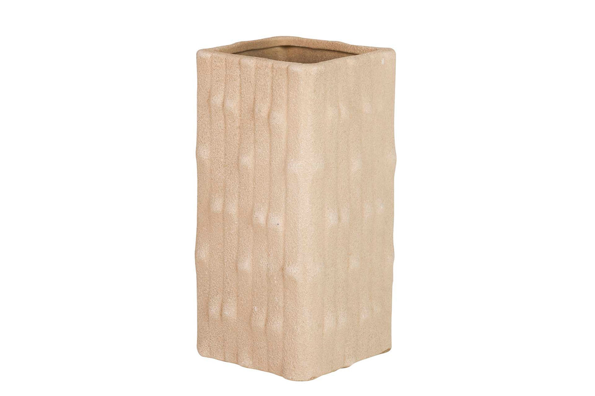 Brauner Keramik Florer 15x15x31 cm