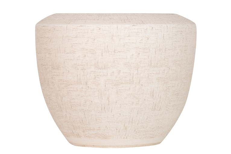 Weißer Keramik -Blumenerde 21x21x30 cm