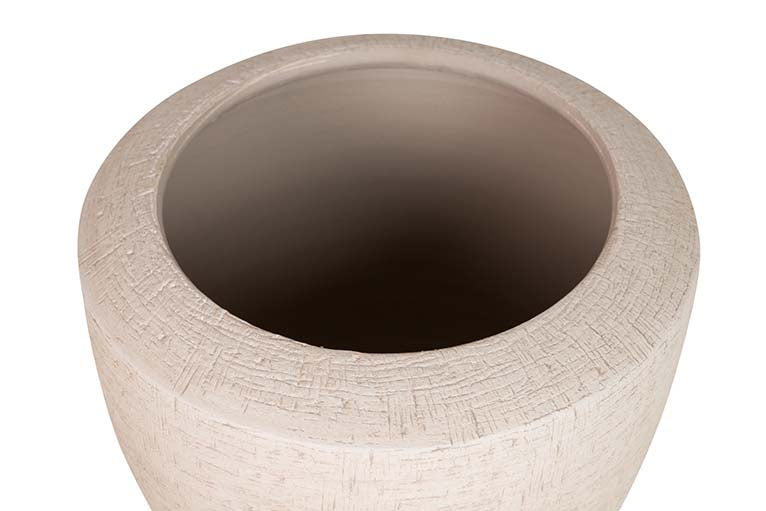 Weißer Keramik -Blumenerde 21x21x30 cm