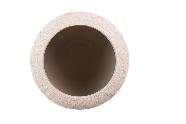 Weißer Keramik -Blumenerde 21x21x30 cm