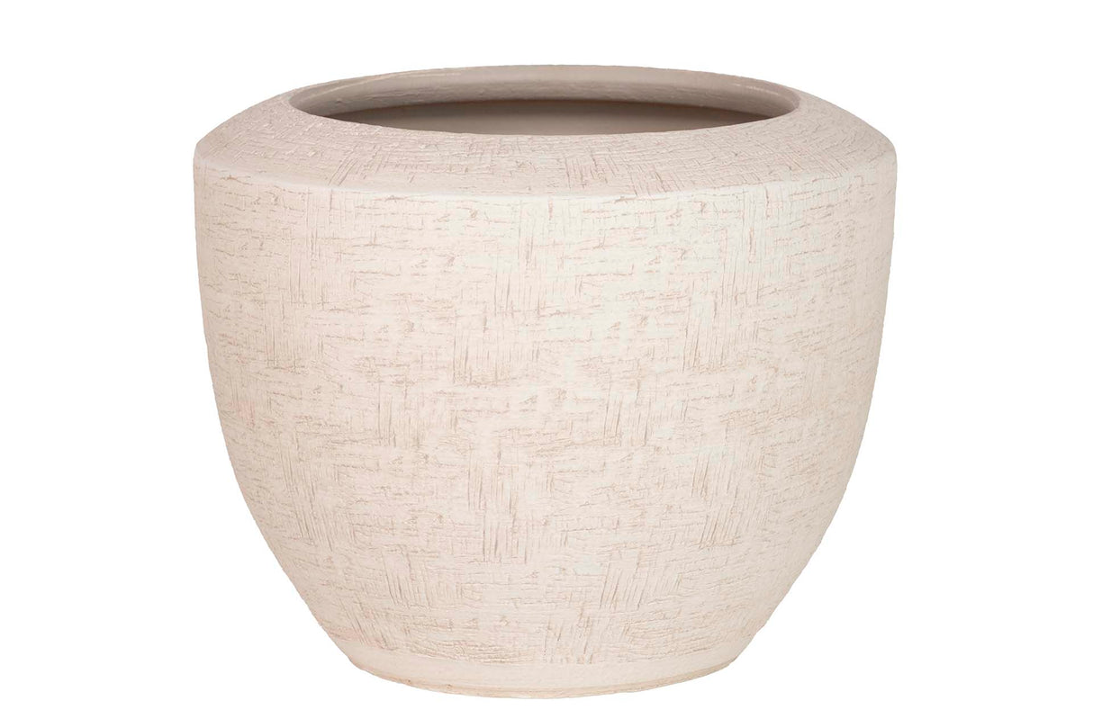 Weißer Keramik -Blumenerde 21x21x30 cm