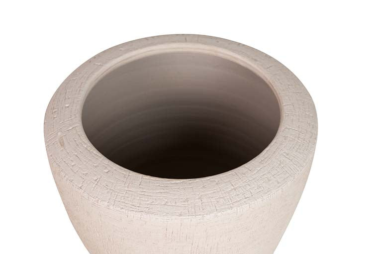 Pottage en céramique blanc 18x18x26 cm