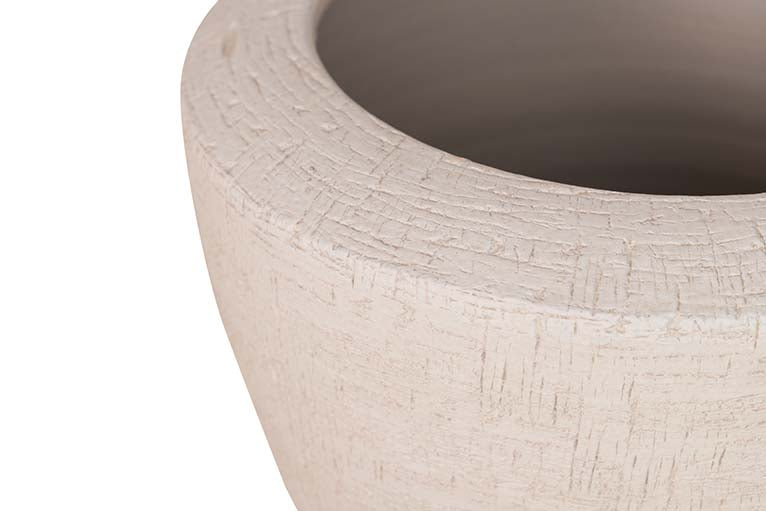 Pottage en céramique blanc 18x18x26 cm