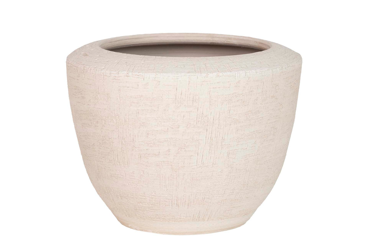 Pottage en céramique blanc 18x18x26 cm