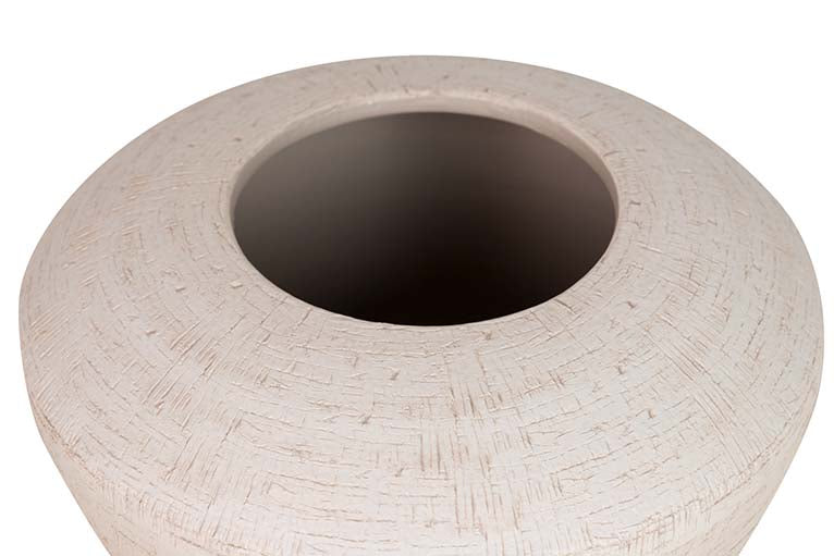 Weiße Keramikvase 32x32x19 cm