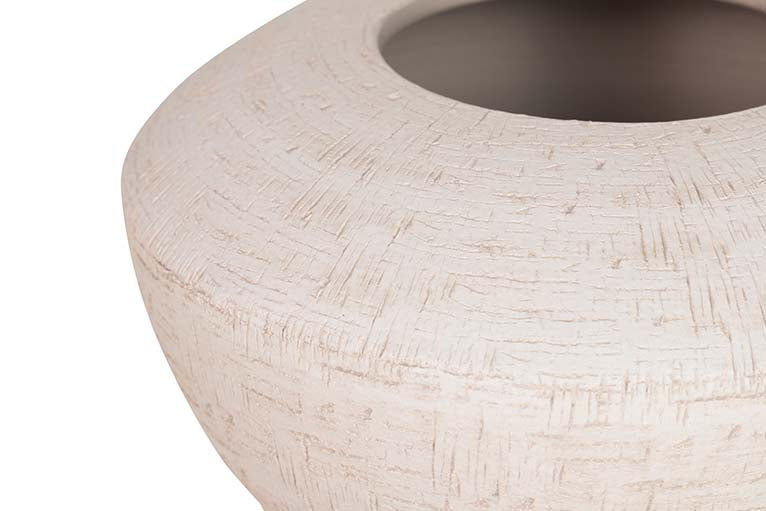Weiße Keramikvase 32x32x19 cm