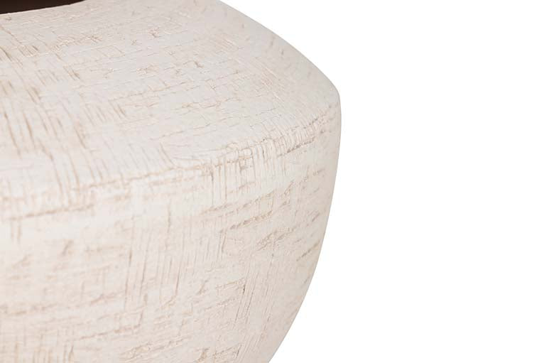 Weiße Keramikvase 32x32x19 cm