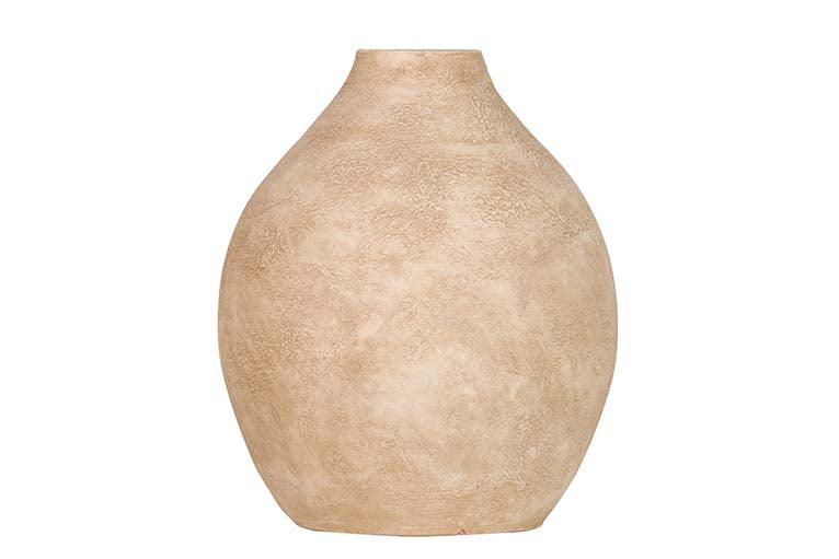 Vaso ceramico beige 26x26x30 cm