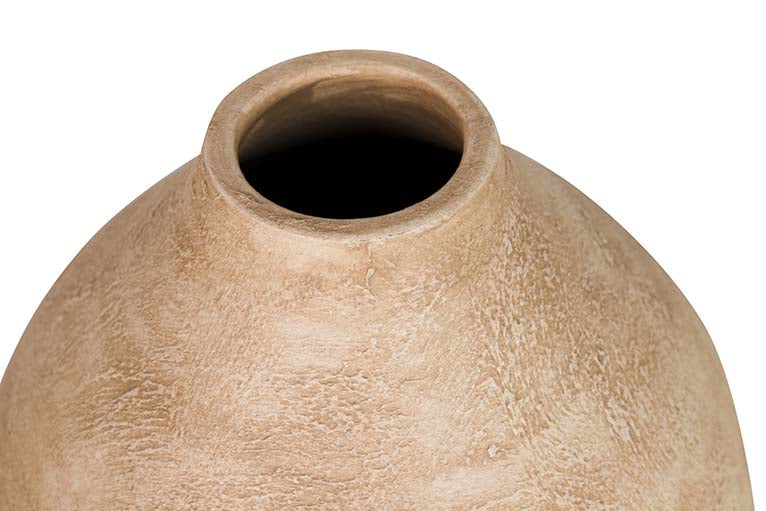 Vaso ceramico beige 26x26x30 cm